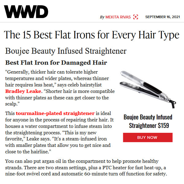 Boujee Beauty Named One of The 15 Best Flat Irons for Every Hair Type